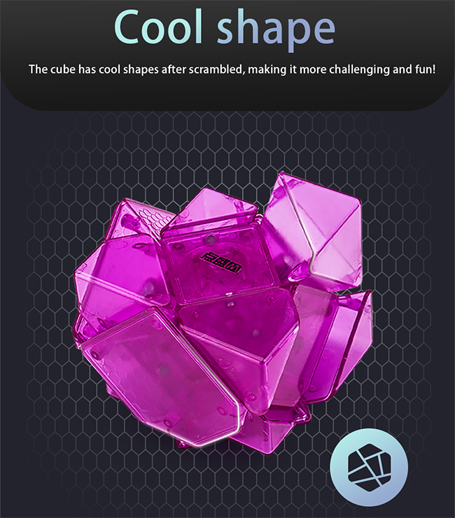 DianSheng Galaxy Cluster Mirror Skewb Magnetic Magic Cube Transparent Purple